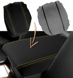 Leather Console Lid Armrest Cover for Acura TSX (2009–2014) Yellow Stitch