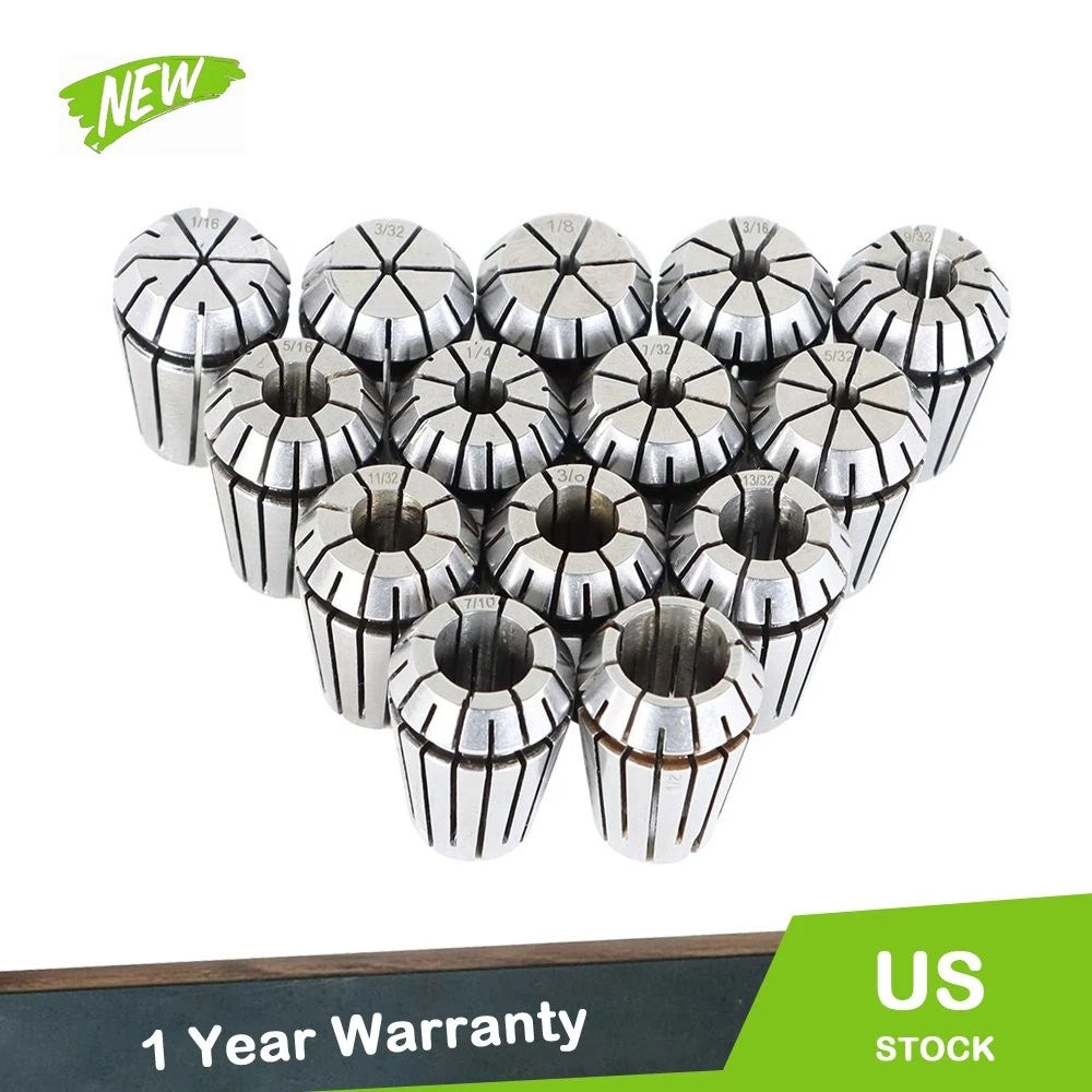 14Pcs ER20 Spring Collet Set for CNC Milling Lathe Machines (Fit )