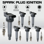 6X Ignition Coils & 6X Spark Plugs for Lexus Toyota Highlander (1998–2006)