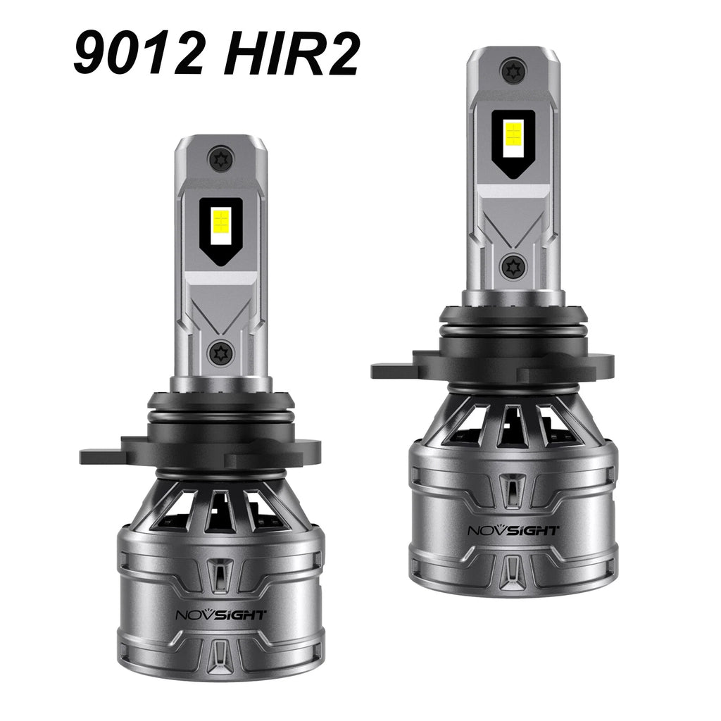 2X NOVSIGHT 9012/HIR2 LED Headlight Bulbs Kit for Dodge Fiat 500 GMC (2012–2023)