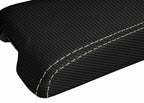 Console Lid Cover for Infiniti G35 Coupe (2002–2007) Carbon Fiber Beige Stitch