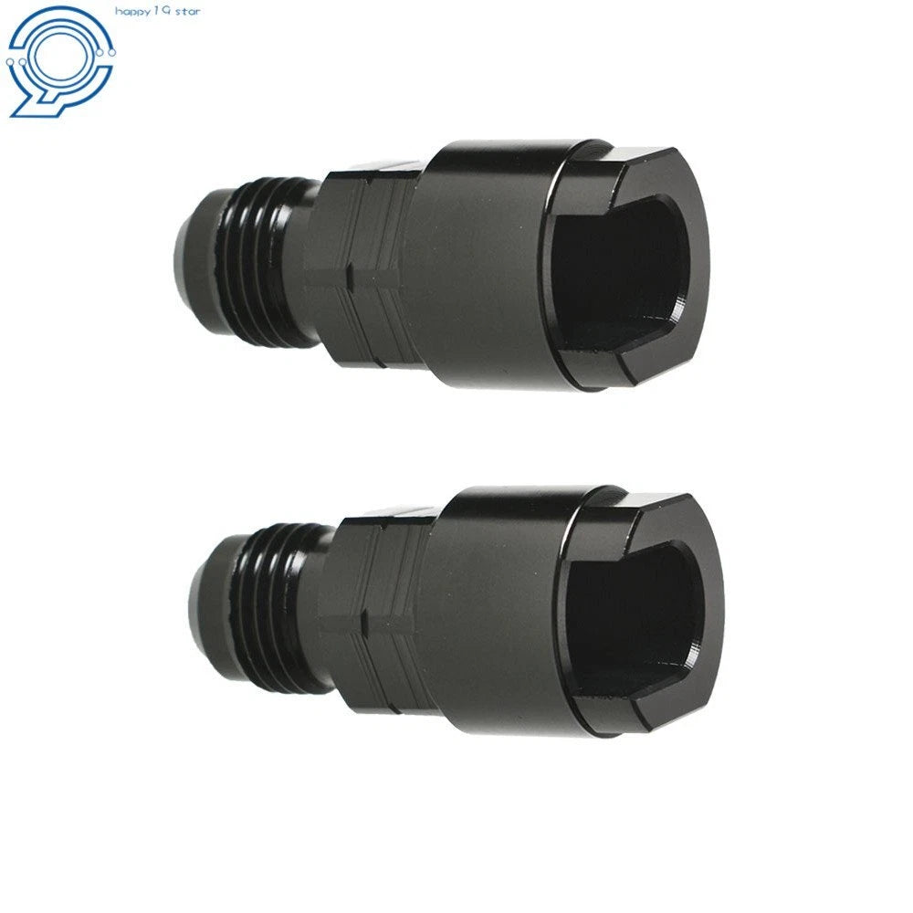 2X 6AN Fuel Adapter Fitting to 5/16" Quick Connect Female Black for