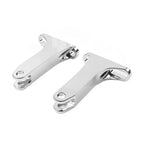 Chrome Extended Passenger FootPeg Kit for Harley Touring Road Street Glide (93-23)