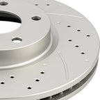 2x Front Drilled Slotted Brake Rotors for Mazda CX-5 (2013–2015)