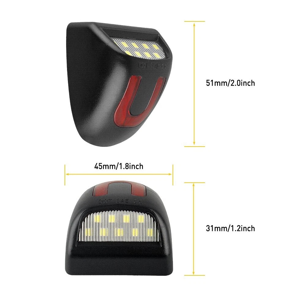 Set of 2 REDSMD Tube LED License Plate Tag Light for GMC Sierra 1500 2500