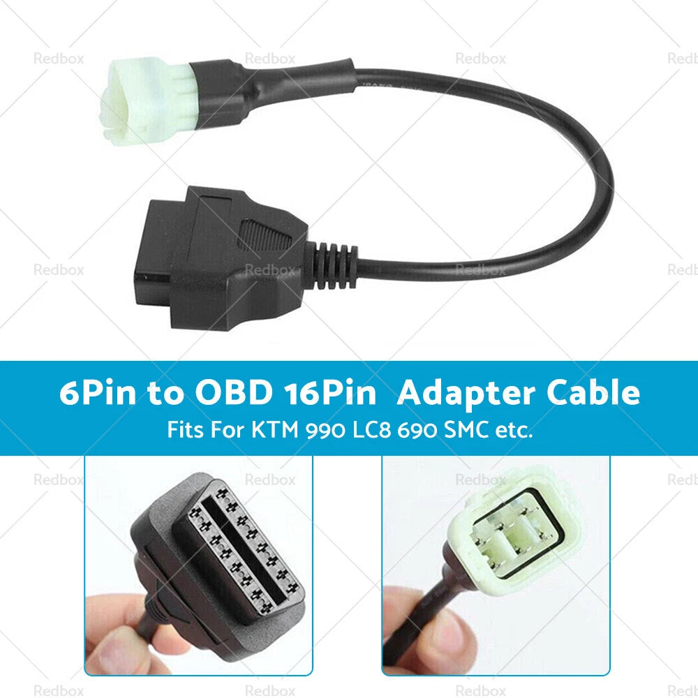 6 Pin to OBD 16 Pin Adapter for KTM (OBD2)