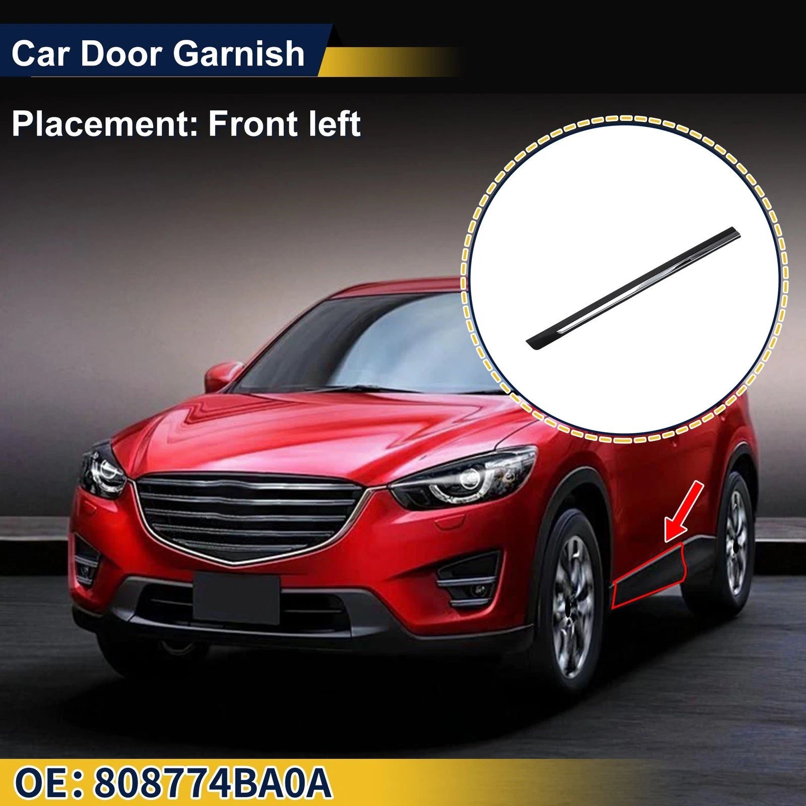 Door Side Lower Trim Front Left No. 808774BA0A for Nissan Rogue (2017–2020)