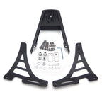 Black Flame Backrest Sissy Bar with Leather Pad for Harley Sportster (1200-883)