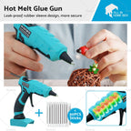 Cordless Hot Glue Gun for Makita 18V Battery (50W) + 30 Glue Sticks