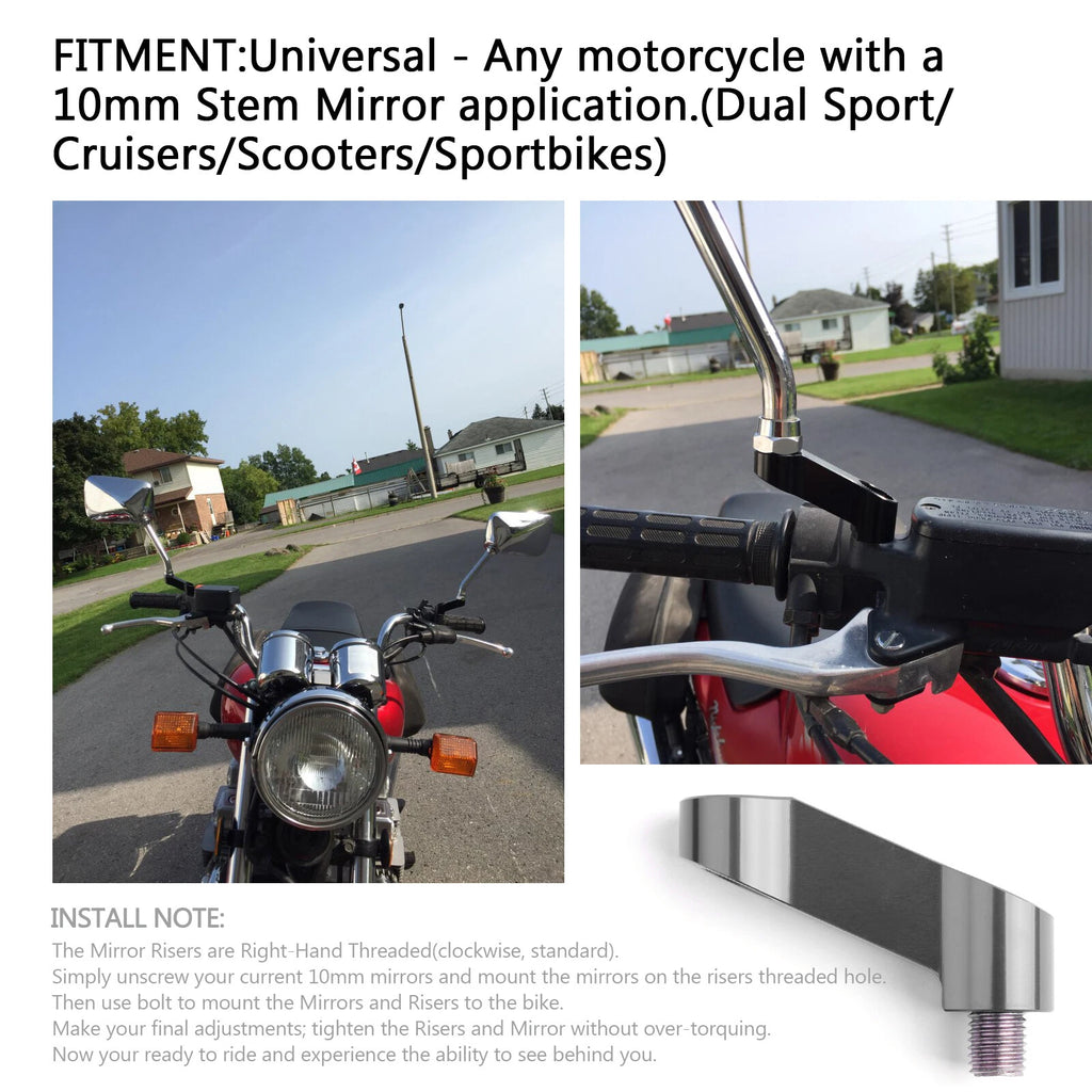 2X Motorcycle Mirror Extenders for Honda Titan (Fit 2010–2023)