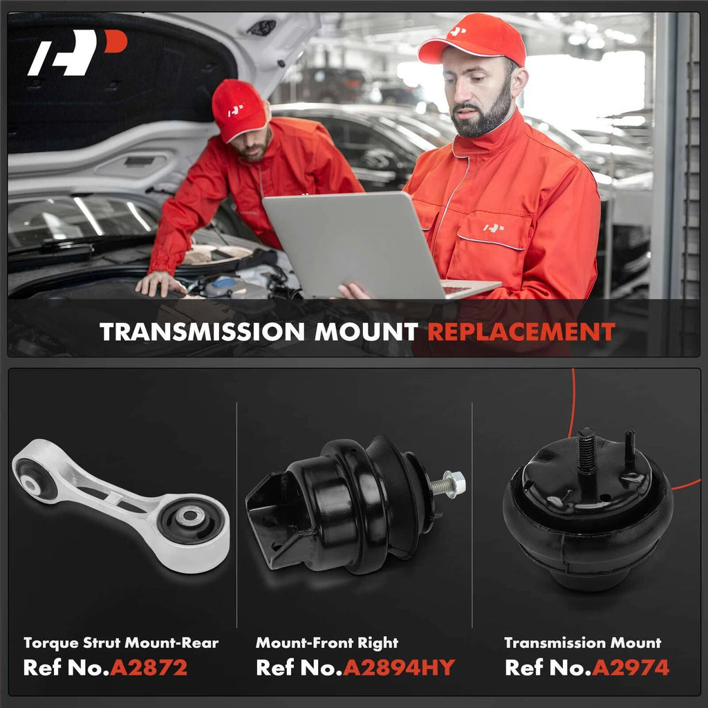 3X Engine Motor & Transmission Mount for Ford Taurus (2000-2003)