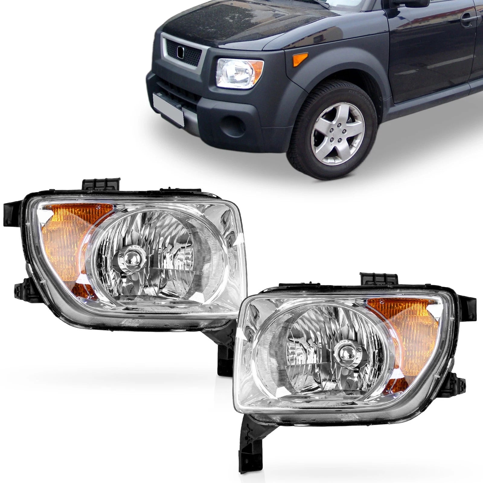 Pair Headlights for Honda Element (2003–2008)