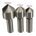 3pcs HSS Countersink Drill Bit Set for Steel Wood (10/12/16mm)