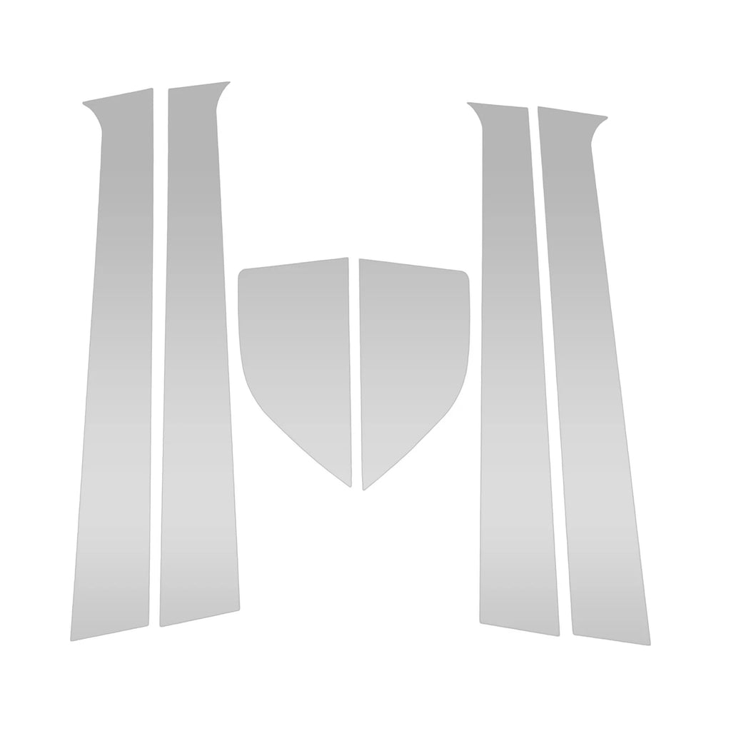 Set of 6 Pillar Window Trim for Chevy Aveo (2002–2006) Silver Tone