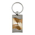 Gold Rectangular Wave Keychain - Officially Licensed for Jeep Grand Cherokee