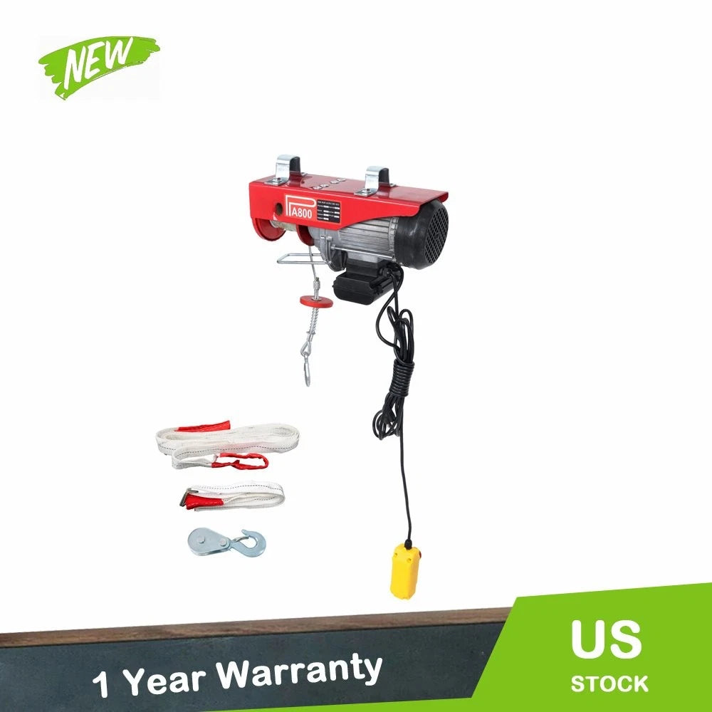 Electric Hoist for Crane (1760 lbs, Wired Remote Control, 110V)