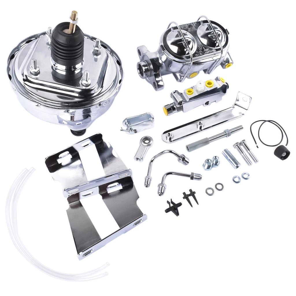 8" Chrome Booster Cylinder Disc/Drum Pro Valve for Chevy Biscayne (1958–1964)