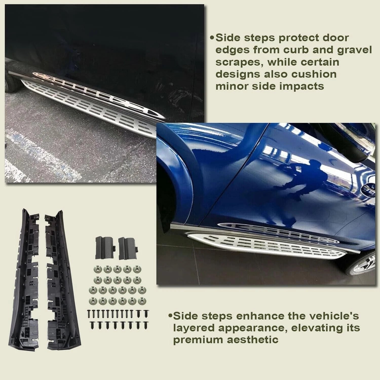 Set of 2 Side Steps Running Boards for Mercedes GLS X167 (2020–2025)