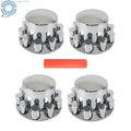 Set of 4 Chrome Rear Wheel Axle Covers for Semi Truck 