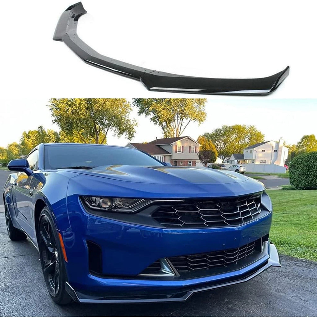 Front Bumper Lip Splitter for Chevy Camaro 2DR (2016–2024) Gloss Black