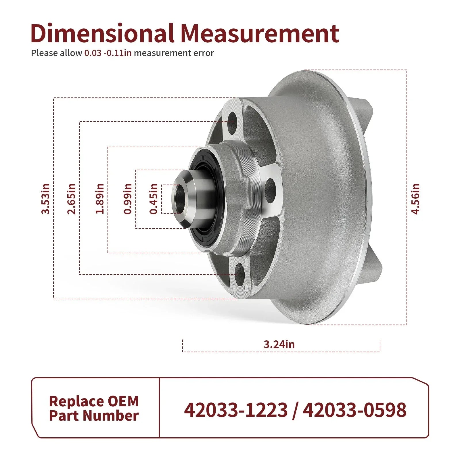Rear Hub Coupling Assembly for Kawasaki KLX110R (2021–2024)