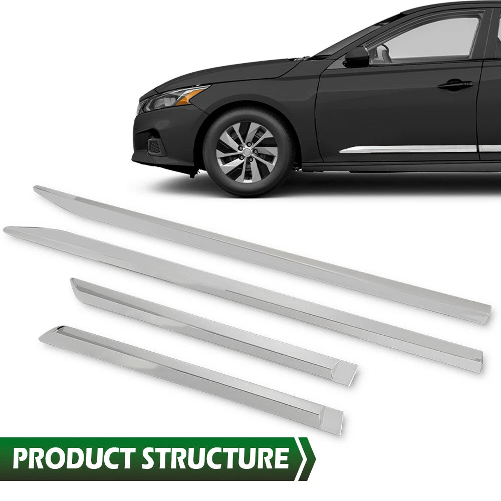 Set of 4 Chrome Body Side Door Molding Trim for Nissan Altima (2013–2018)