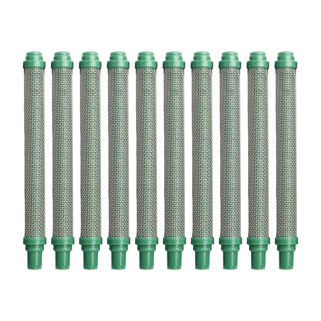 Set of 10 304 Stainless Steel Filter Inserts for Airless Spray Tools 30Mesh