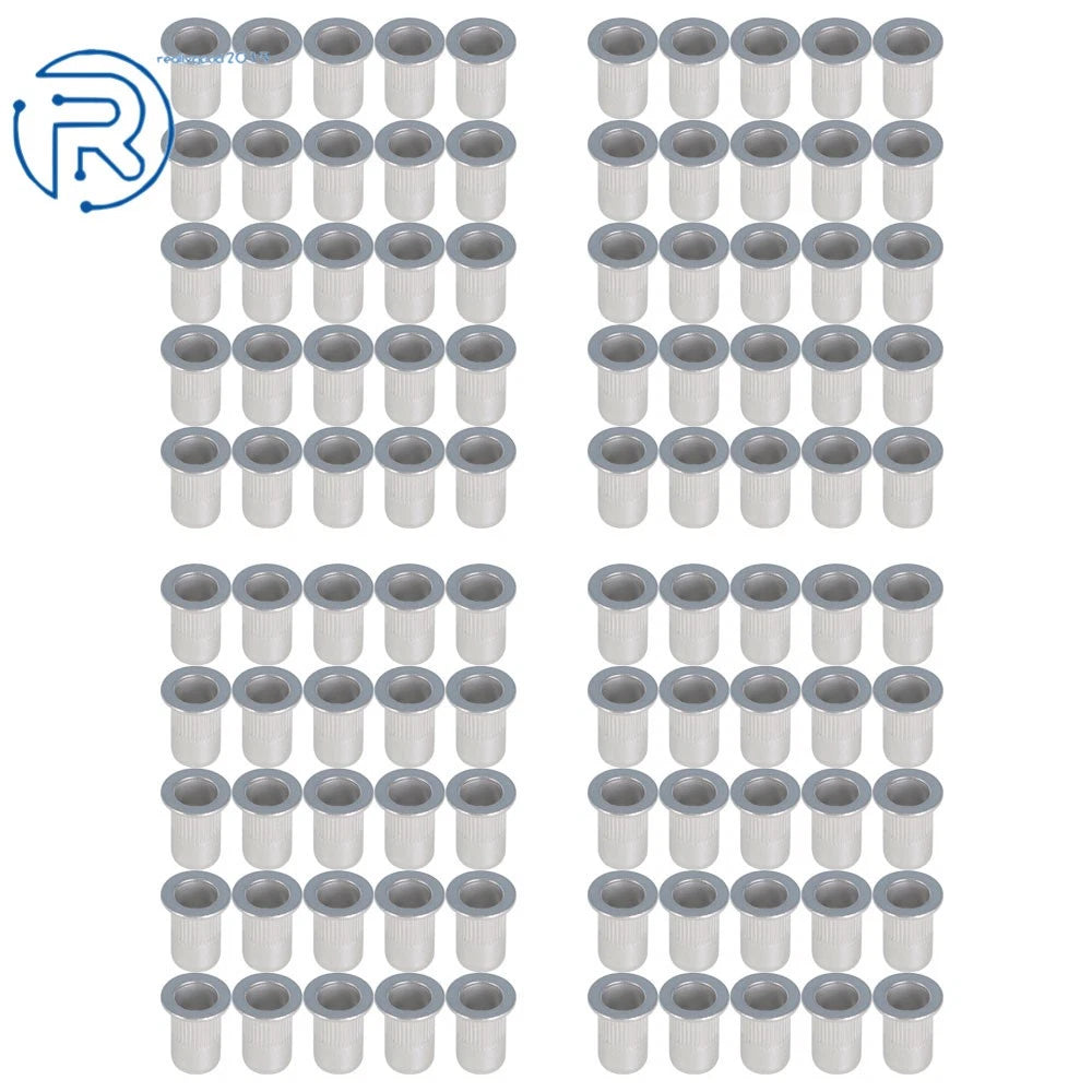 Pack of 100 M6 Rivet Nuts for Automotive Applications