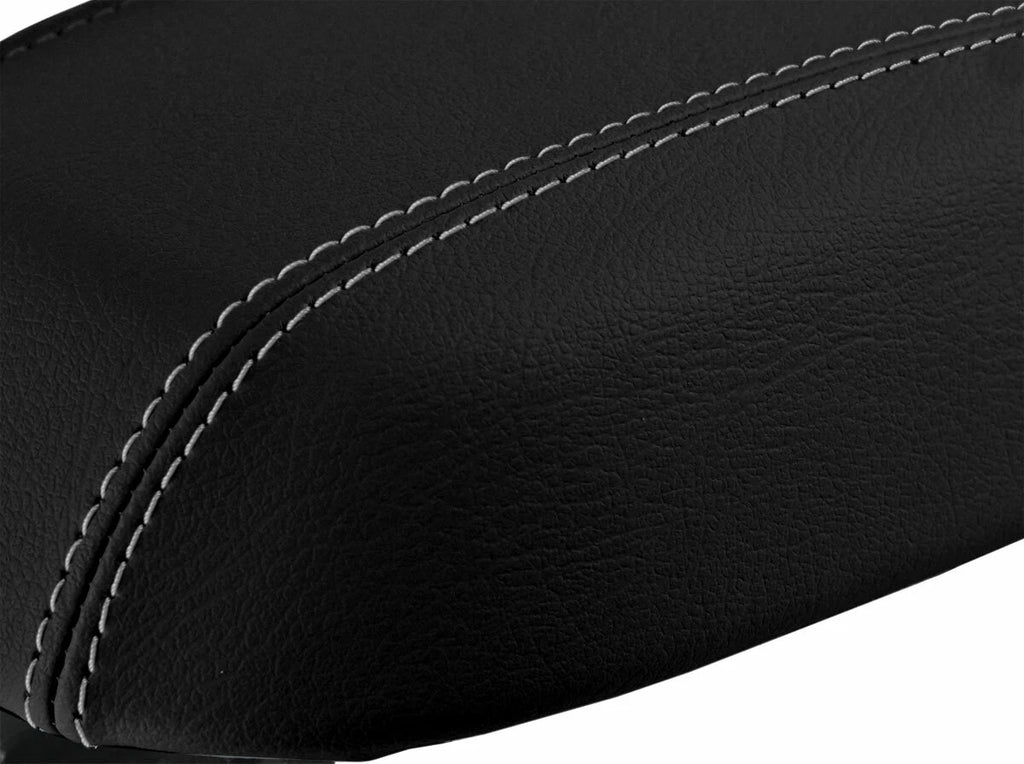 Leather Console Lid Armrest Cover for Kia Sportage (2011–2016) Gray Stitch