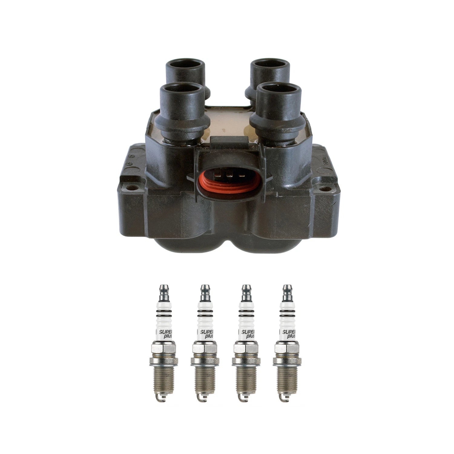 Denso Ignition Coil & Bosch Spark Plugs Kit for Mazda 626 (1998–2002)