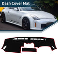 Dashboard Dash Cover Mat for Nissan Fairlady Z33 350Z (2002–2008) Black Red