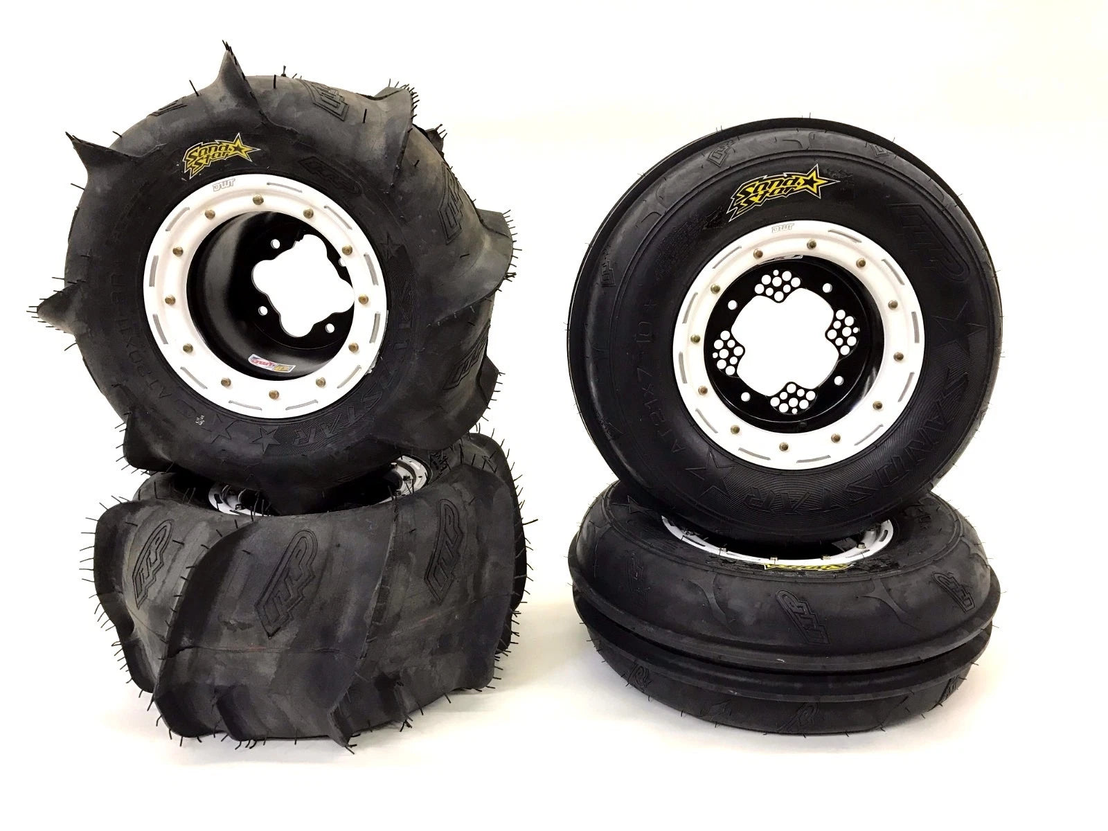DWT G3 Beadlock Wheels & ITP Sand Star Paddle Tires Kit for TRX 450R 250R (2004–2009)