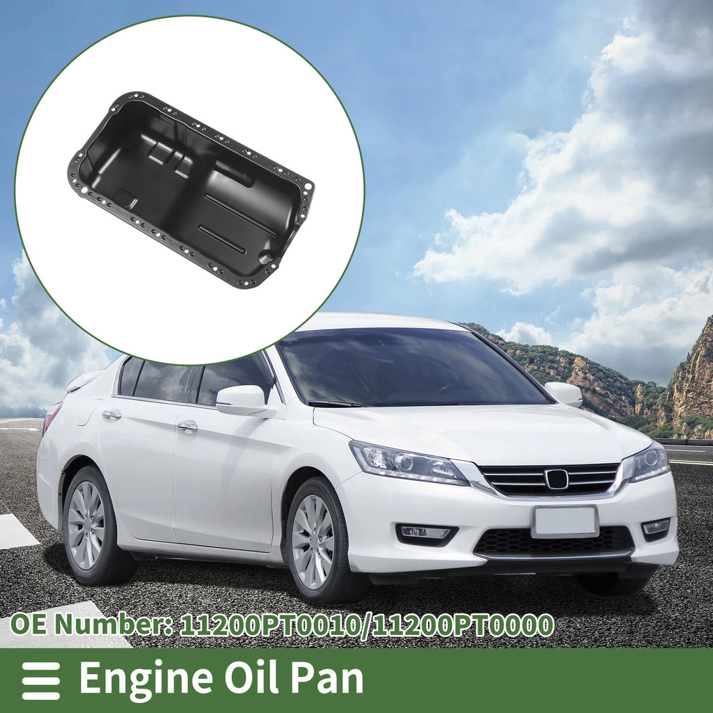 1 Pc Engine Oil Pan No.11200PT0010 for Honda Accord (1990–1997) Iron Black