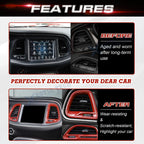 Carbon Fiber Center Console Air Vent Outlet Trim for Dodge Challenger (2015-2019)