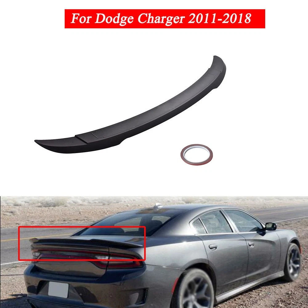 Matte Black ABS Rear Trunk Spoiler for Dodge Charger (2011–2018)