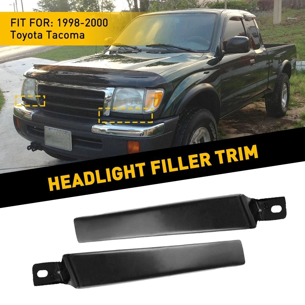 Front Bumper Grille Headlight Filler Trim Panels for Toyota Tacoma (1998–2000)