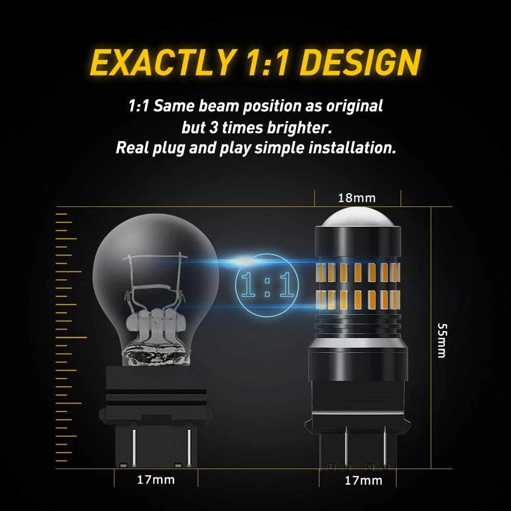Set of 2 LED Amber Turn Signal Lights for Make Model