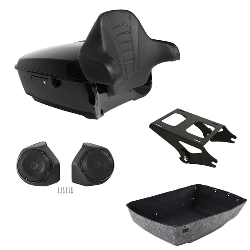Trunk Speakers Rack Backrest Pad for Harley Touring Road Glide (2014–2026)