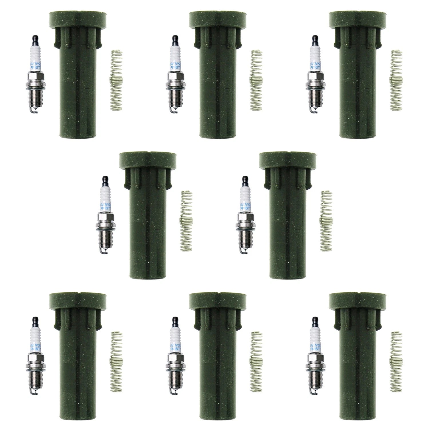 Denso 8 Platinum TT Plugs & NGK Ignition Coil Boots Kit for Dakota 2008