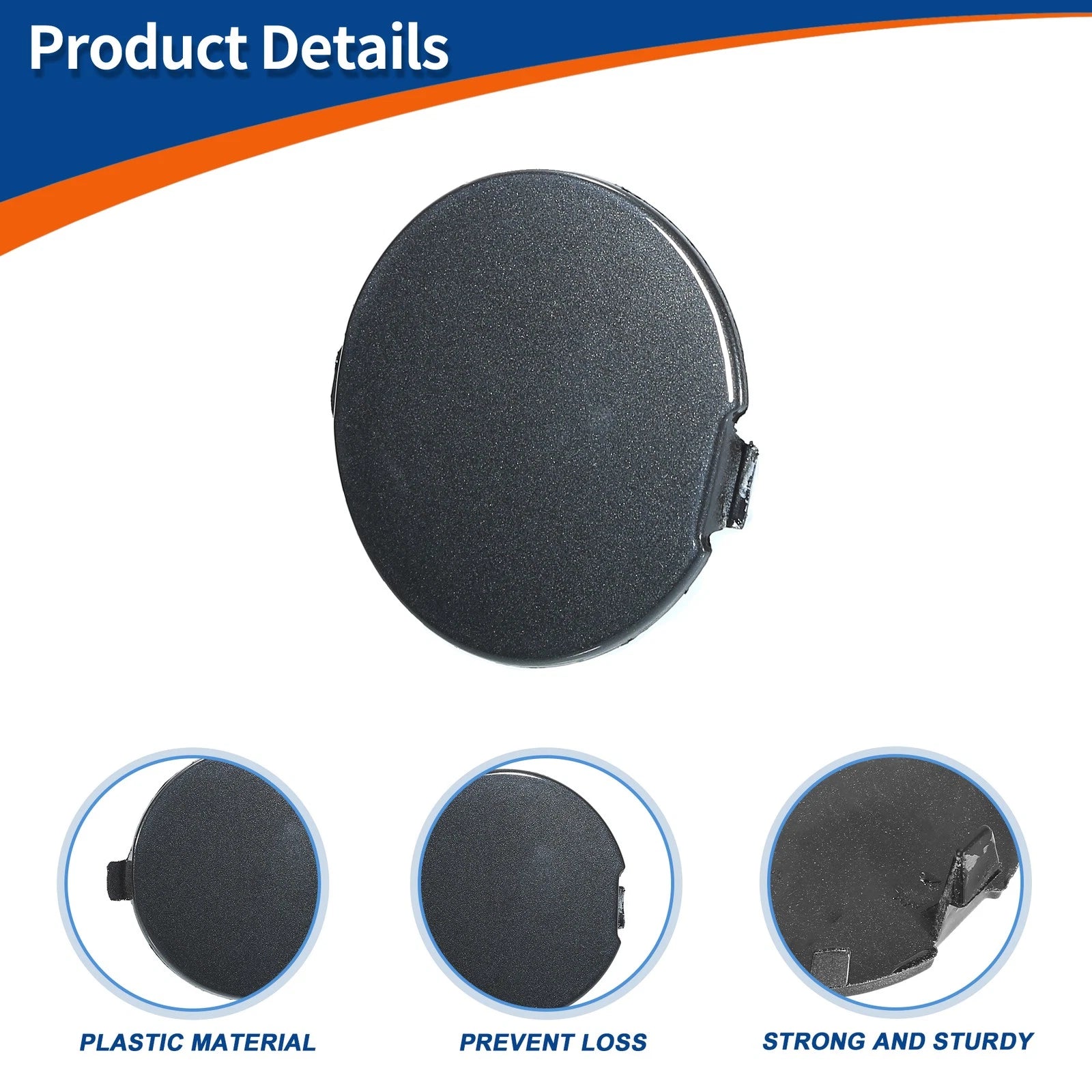 Rear Left Tow Hook Cover for Mazda 6 Atenza (2018–2021) Gray