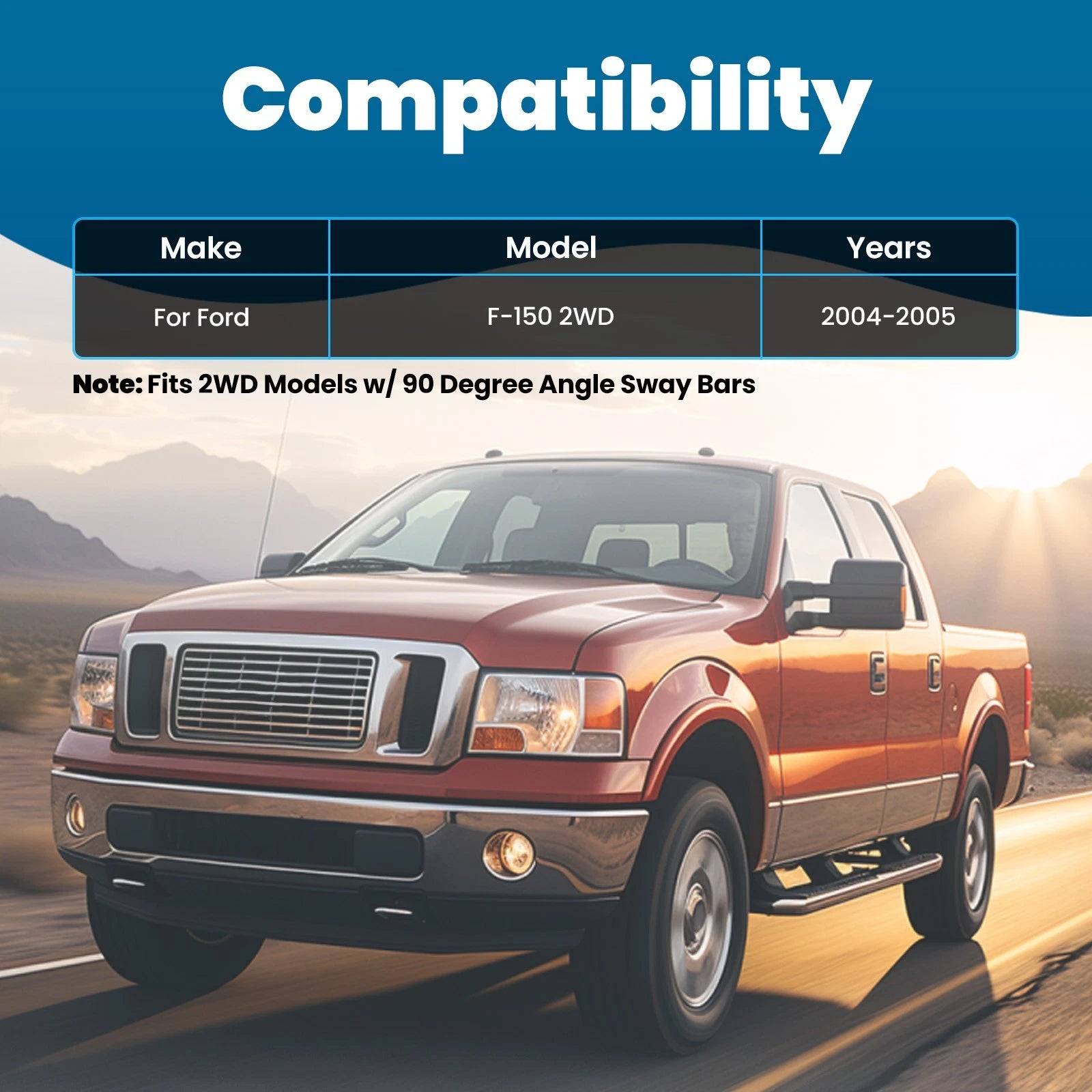 12x Front Upper Control Arms w/Ball Joint Tie Rods for Ford F-150 (2004–2005)