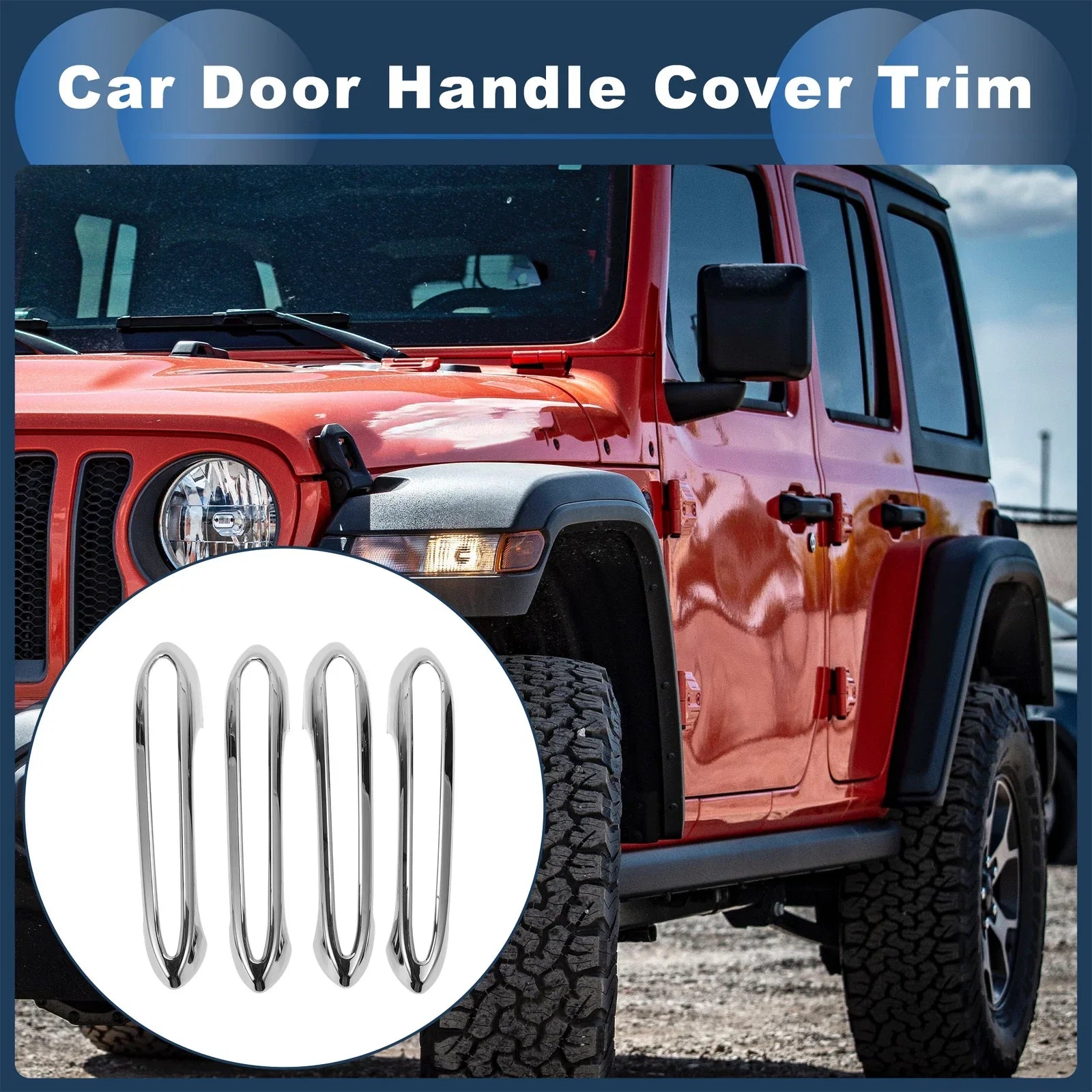Door Handle Cover Trim Silver Tone for BMW 5 Series