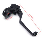 Black Skull Clutch Lever with Mount Bracket for Harley Dyna/Softail (2008–2014)