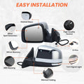 Driver Side Mirror for Jeep Grand Cherokee (2011–2022) - Manual Folding, Blind Spot