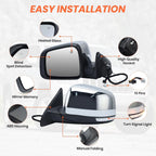 Driver Side Mirror for Jeep Grand Cherokee (2011–2022) - Manual Folding, Blind Spot