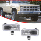 Set of 2 Chrome Front Turn Signal Park Lights for Chevy GMC PU Blazer Jimmy (1981–1982)