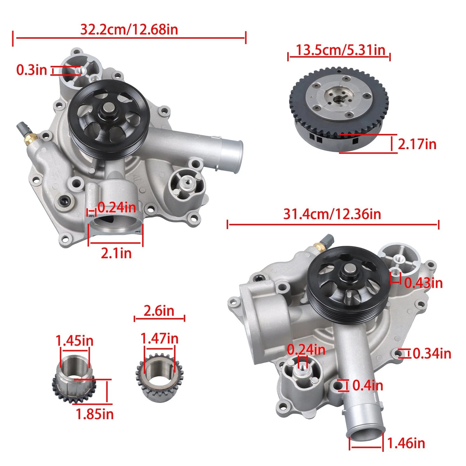 Timing Chain Kit VVT Water Pump for Dodge Challenger (2011–2022) 6.4L V8