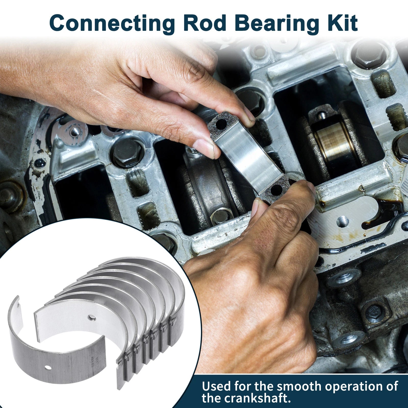 Set of 8 Connecting Rod Bearings for Toyota Camry (No. 1304164030)