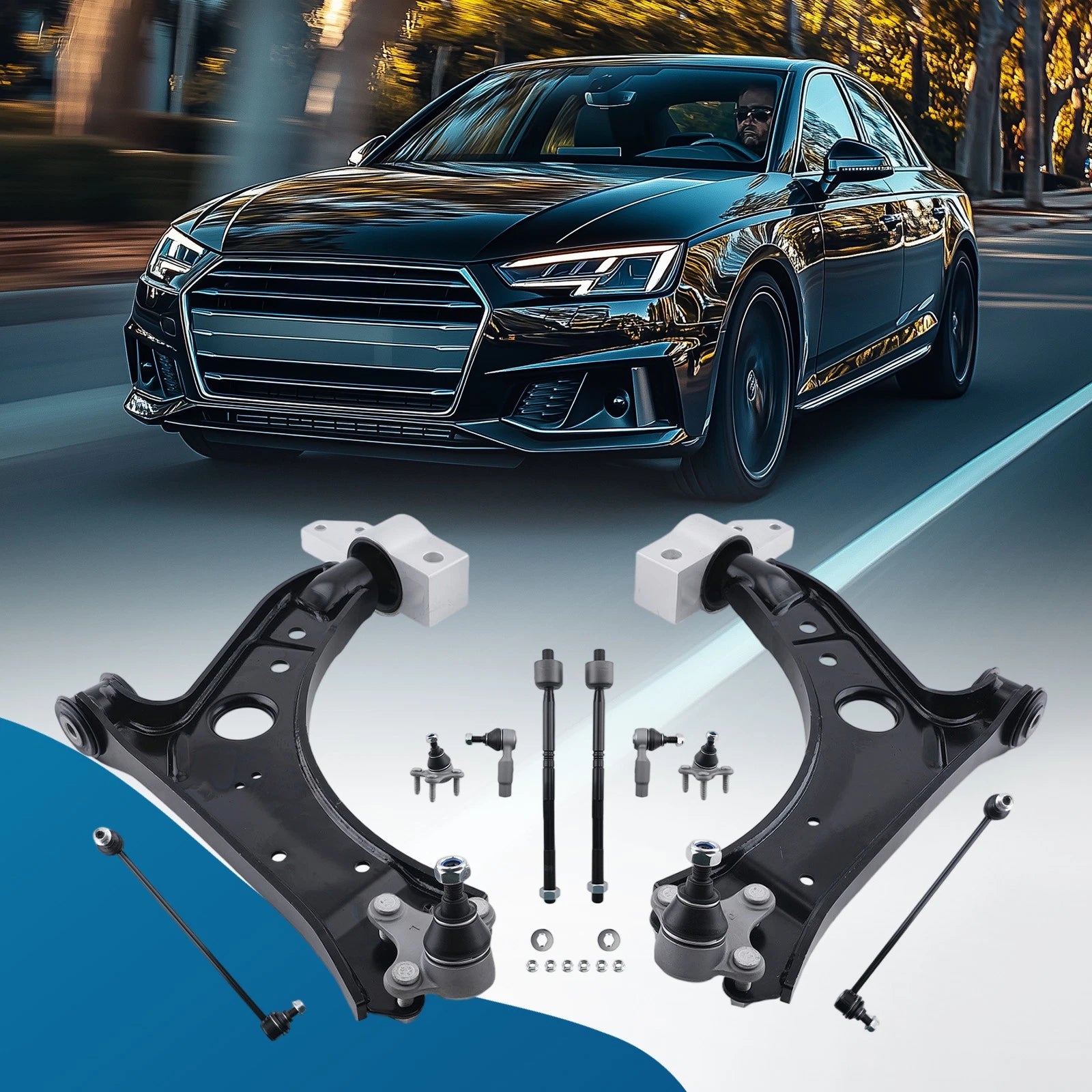 Front Control Arm Ball Joints Tie Rod for Jetta Golf Eos GTI R32 A3 (2006–2013)
