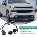 2X Headlight Wiring Harness for Chevrolet Silverado GMC 2007–2013 25962806